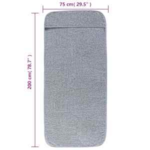 Plážové osušky 2 ks šedé 75 x 200 cm textil 400 GSM - obrázek 8