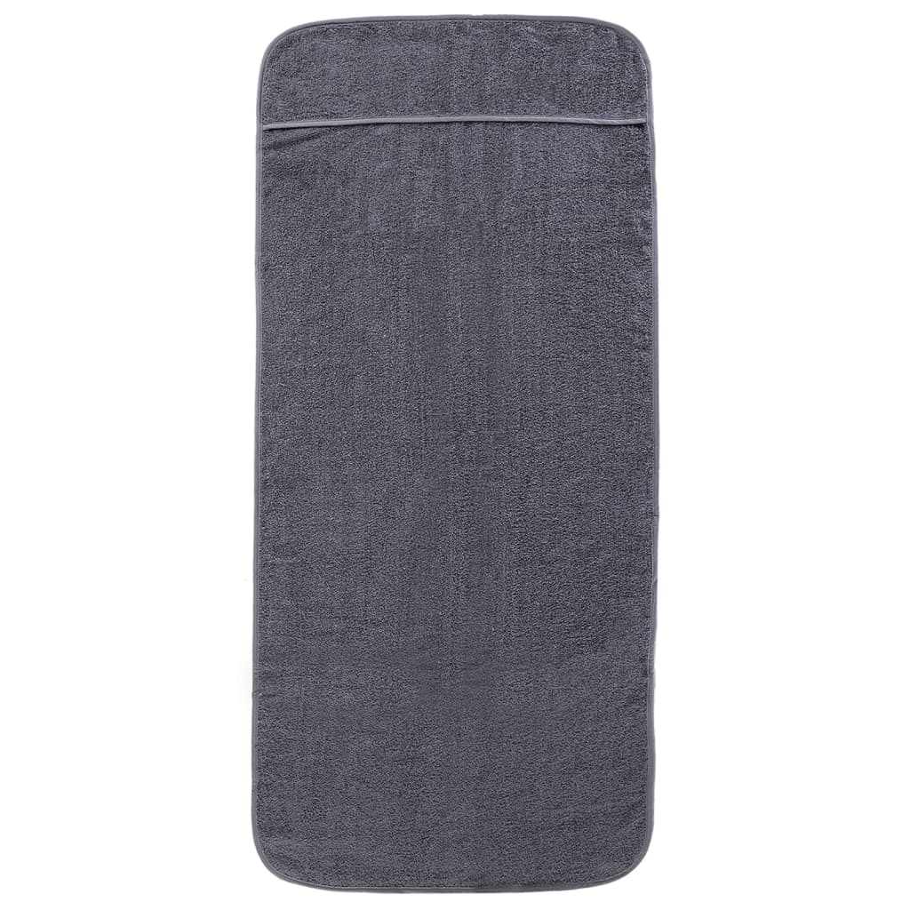 vidaXL Strandhanddoeken 2 st 400 g/m² 60x135 cm stof antracietkleurig afbeelding