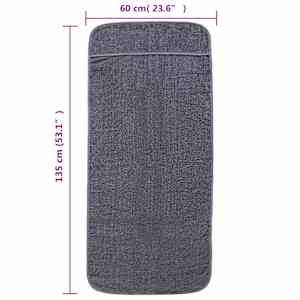 Plážové osušky 2 ks antracitové 60 x 135 cm textil 400 GSM - obrázek 8