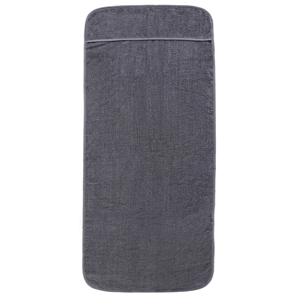 vidaXL Strandhanddoeken 2 st 400 g/m² 75x200 cm stof antracietkleurig afbeelding