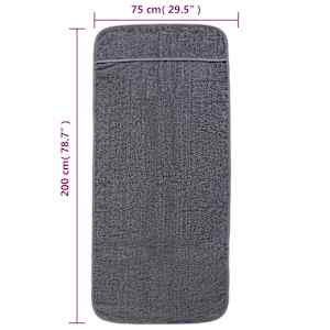 Plážové osušky 2 ks antracitové 75 x 200 cm textil 400 GSM - obrázek 8