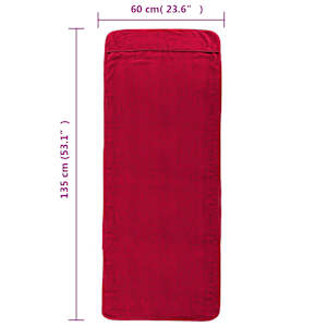 Plážové osušky 2 ks vínové 60 x 135 cm textil 400 GSM - obrázek 8