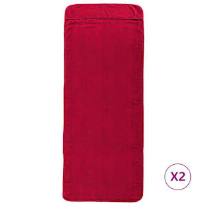 Plážové osušky 2 ks vínové 75 x 200 cm textil 400 GSM - obrázek 2