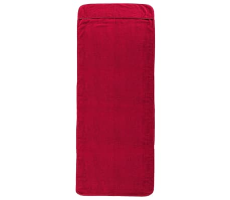 vidaXL Ręczniki plażowe, 2 szt., bordowe, 75x200 cm, tkanina, 400 g/m&sup2;