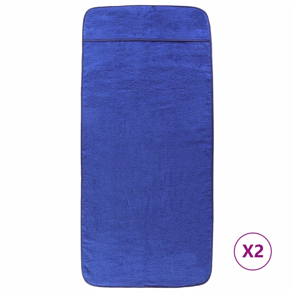 vidaXL Plážové osušky 2 ks královsky modré 75 x 200 cm textil 400 GSM