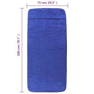 Plážové osušky 2 ks královsky modré 75 x 200 cm textil 400 GSM - obrázek 8