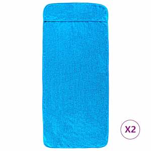 Plážové osušky 2 ks tyrkysové 75 x 200 cm textil 400 GSM - obrázek 2