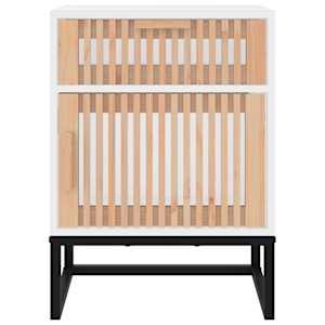 Noční stolek bílý 40 x 30 x 55,5 cm kompozitní dřevo a železo - obrázek 5