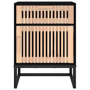 Noční stolek černý 40 x 30 x 55,5 cm kompozitní dřevo a železo - obrázek 5