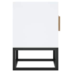 TV skříňka bílá 105 x 30 x 45 cm kompozitní dřevo a železo - obrázek 6