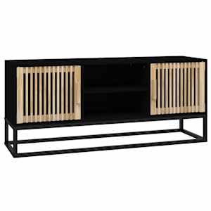 TV skříňka černá 105 x 30 x 45 cm kompozitní dřevo a železo - obrázek 2