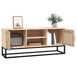 TV skříňka 105 x 30 x 45 cm kompozitní dřevo a železo - obrázek 3
