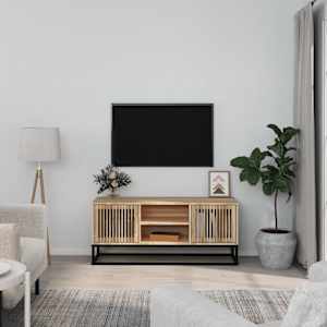 TV omarica 105x30x45 cm inženirski les in železo