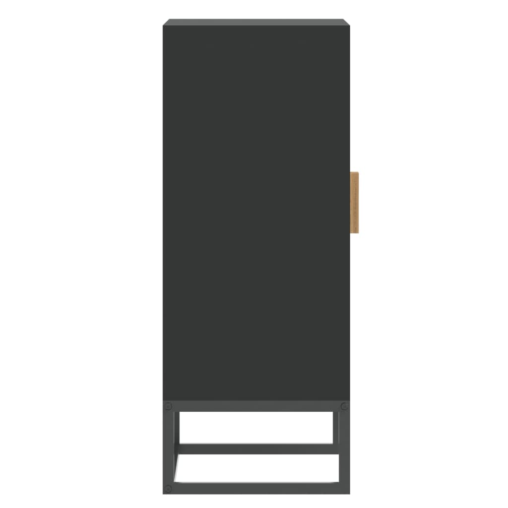 fekete szerelt fa tálalószekrény 60 x 30 x 75 cm