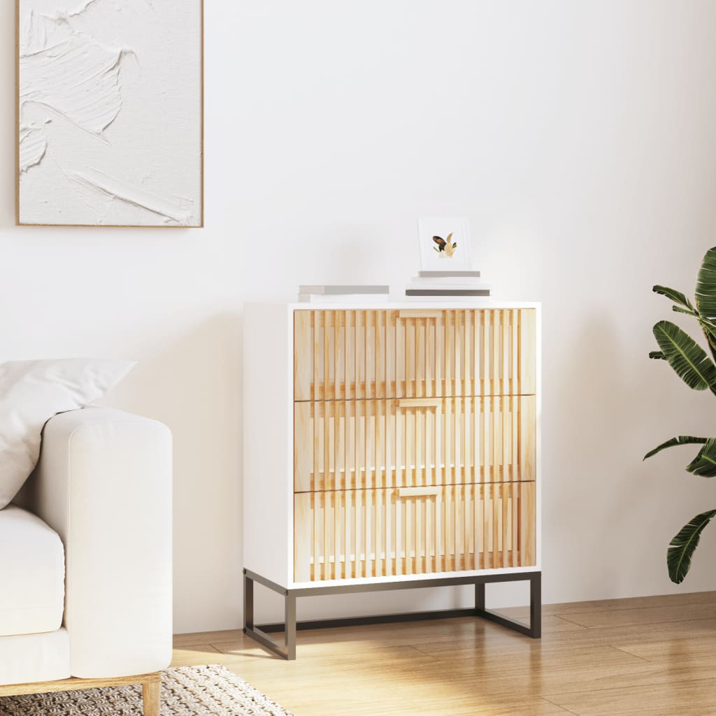 vida XL Sideboard Weiß 60x 30x 75 cm Holzwerkstoff