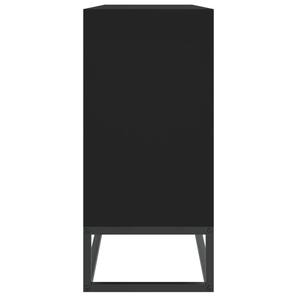 fekete szerelt fa tálalószekrény 105 x 30 x 65 cm