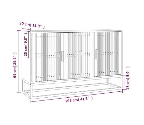 VidaXL Credenza Con Cassetti Bianco: 100,5x35x98,5 Cm, Legno Multistrato, 4 Cassetti