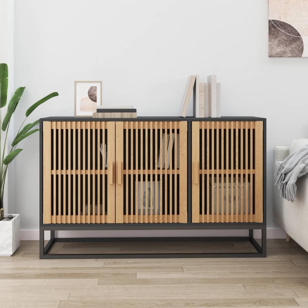 vida XL Sideboard Schwarz 105x 30x 65 cm Holzwerkstoff