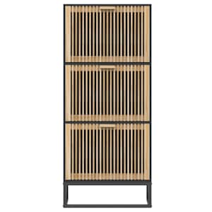 Botník černý 52 x 25 x 120 cm kompozitní dřevo - obrázek 4