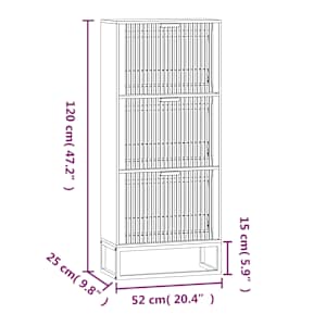 Botník 52 x 25 x 120 cm kompozitní dřevo - obrázek 9