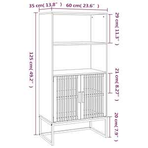Highboard bílý 60 x 35 x 125 cm kompozitní dřevo - obrázek 7