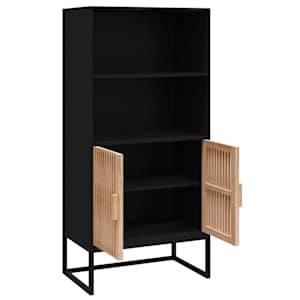 Highboard černý 60 x 35 x 125 cm kompozitní dřevo - obrázek 4