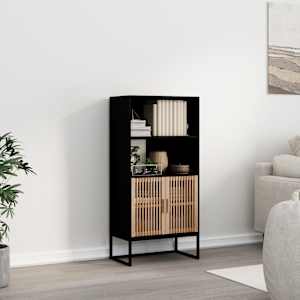 Highboard černý 60 x 35 x 125 cm kompozitní dřevo - obrázek 1