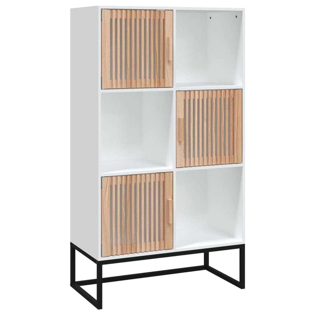 vidaXL Highboard bĂ­lĂ˝ 70 x 35 x 125 cm kompozitnĂ­ dĹ™evo