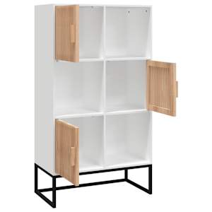 Highboard bílý 70 x 35 x 125 cm kompozitní dřevo - obrázek 4