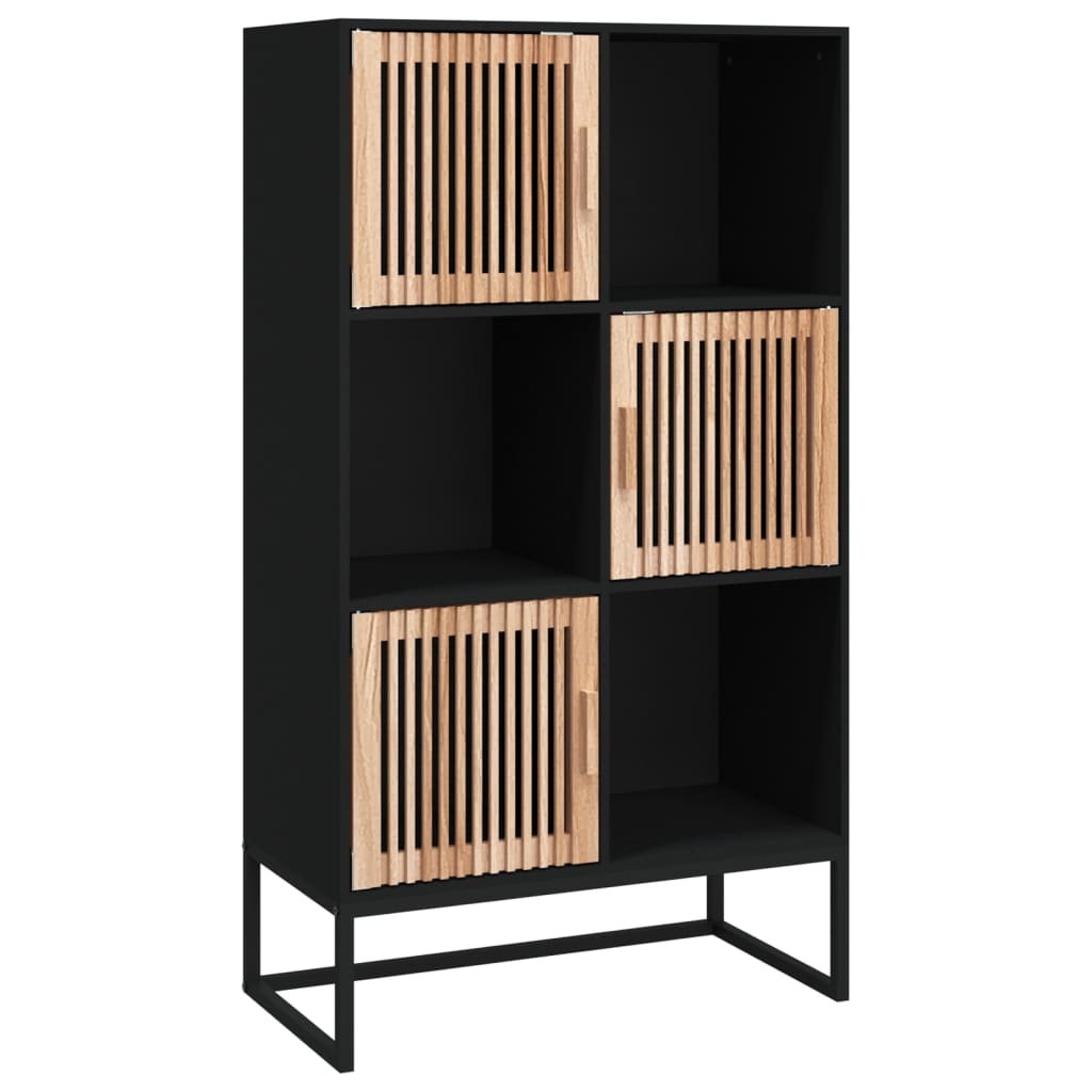 vidaXL Highboard černý 70 x 35 x 125 cm kompozitní dřevo