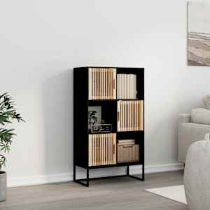 Highboard černý 70 x 35 x 125 cm kompozitní dřevo - obrázek 1