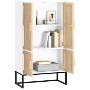 Highboard bílý 70 x 35 x 125 cm kompozitní dřevo - obrázek 3