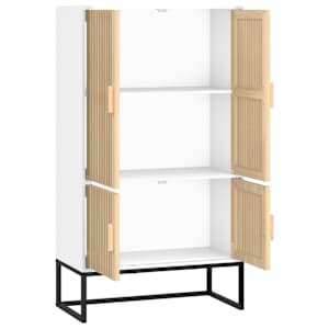 Highboard bílý 70 x 35 x 125 cm kompozitní dřevo - obrázek 4