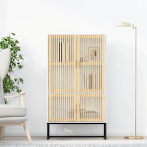 Highboard bílý 70 x 35 x 125 cm kompozitní dřevo - obrázek 1