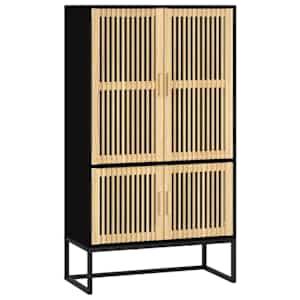 Highboard černý 70 x 35 x 125 cm kompozitní dřevo - obrázek 2