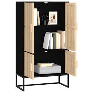 Highboard černý 70 x 35 x 125 cm kompozitní dřevo - obrázek 3