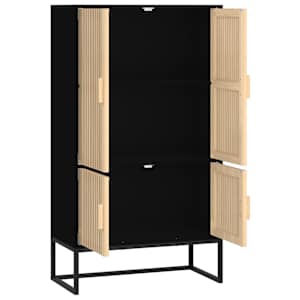 Highboard černý 70 x 35 x 125 cm kompozitní dřevo - obrázek 4