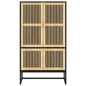 Highboard černý 70 x 35 x 125 cm kompozitní dřevo - obrázek 5