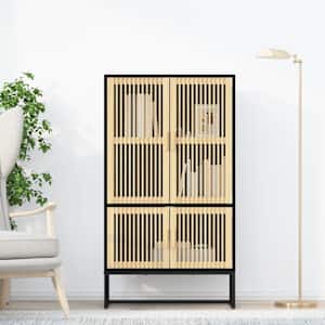 Highboard černý 70 x 35 x 125 cm kompozitní dřevo - obrázek 1
