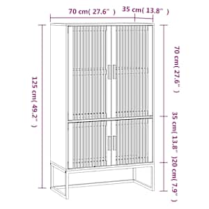 Highboard 70 x 35 x 125 cm kompozitní dřevo - obrázek 7