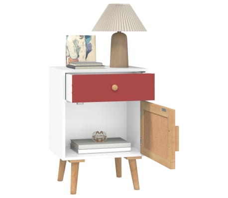 vidaXL Nachttisch Wei&szlig; 40x30x55 cm Holzwerkstoff