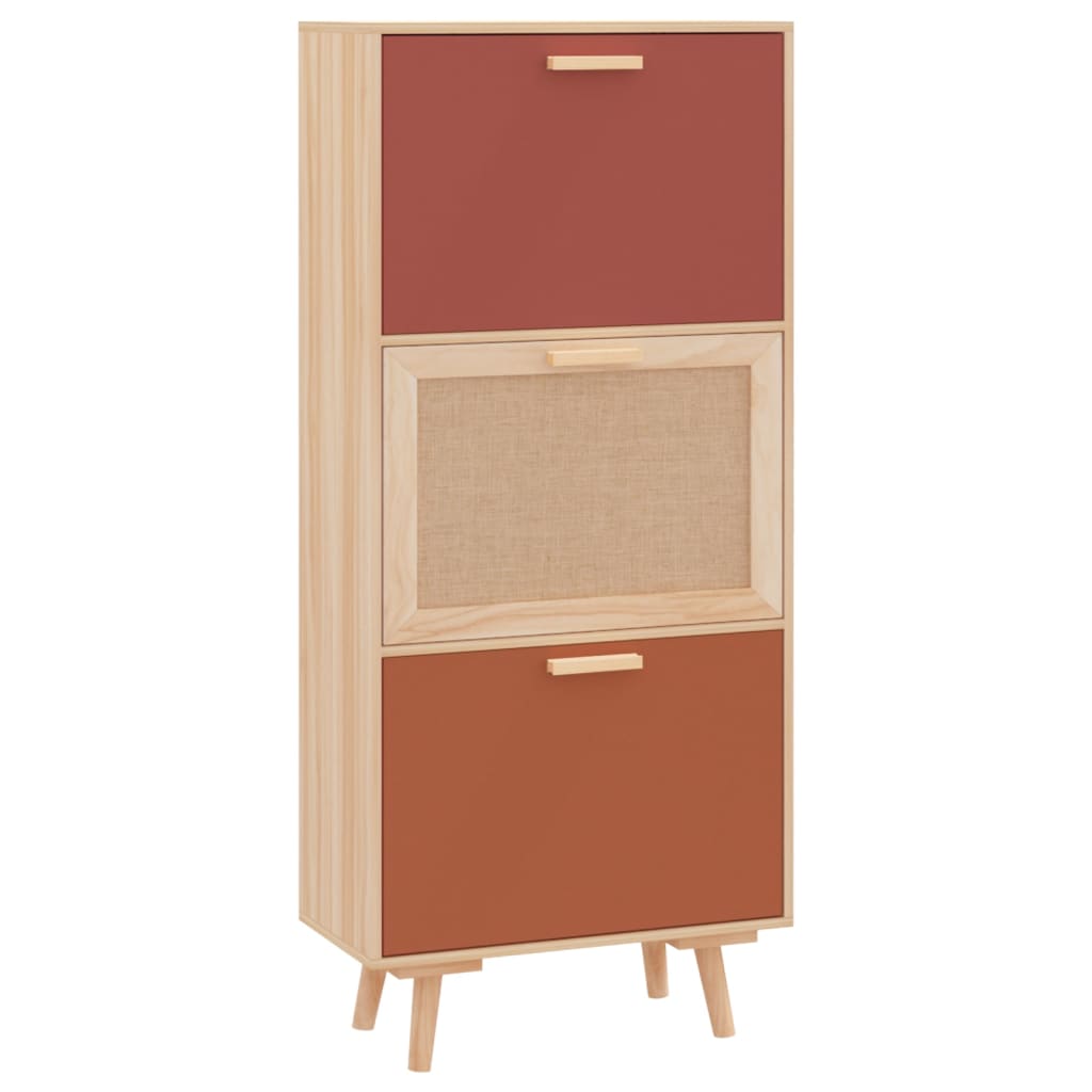 vidaXL Schoenenkast 52x25x120 cm bewerkt hout