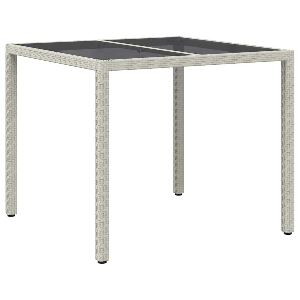 Vrtna miza Bela 90 x 90 x 75 cm poli ratan - slika 5