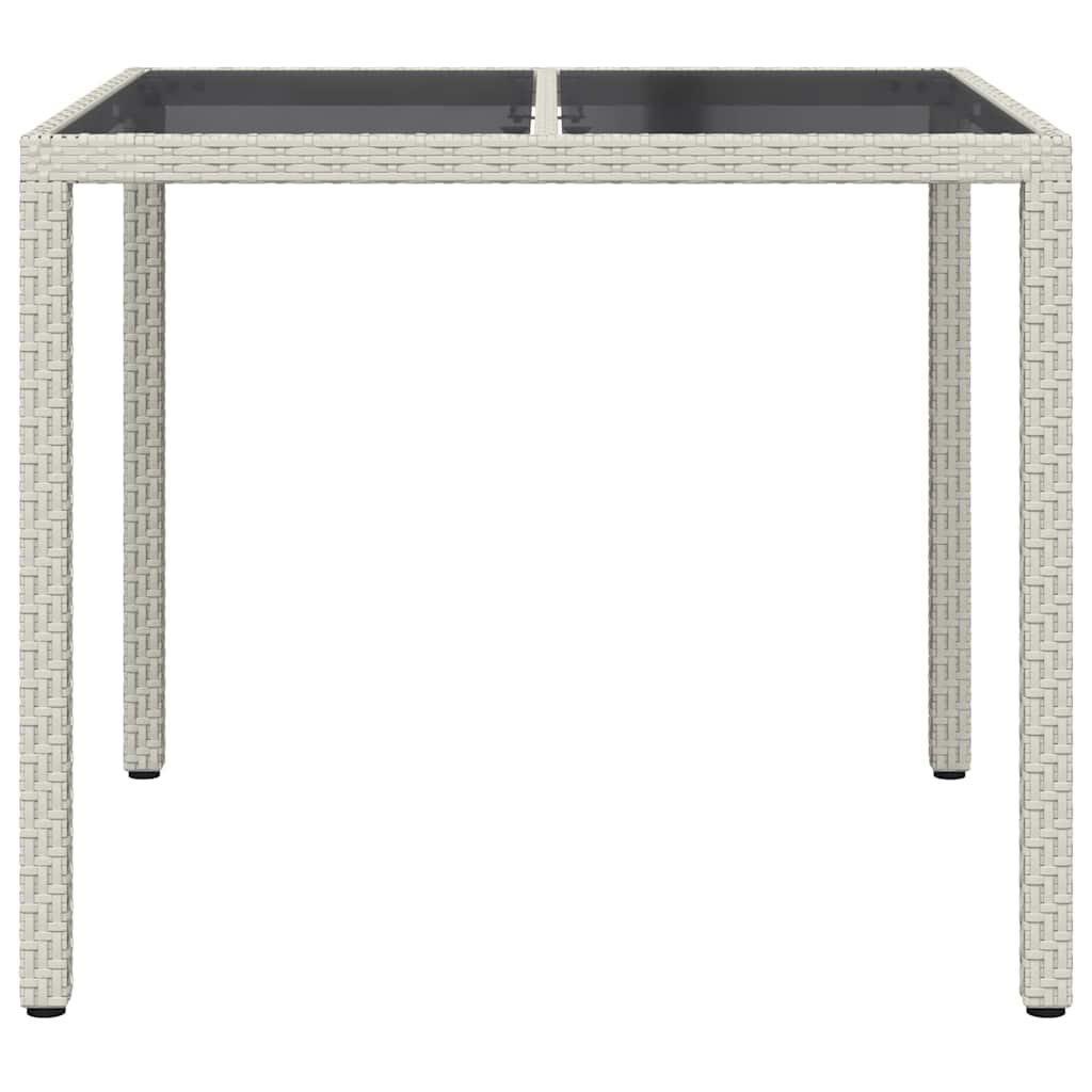 Vrtna miza Bela 90 x 90 x 75 cm poli ratan - slika 3
