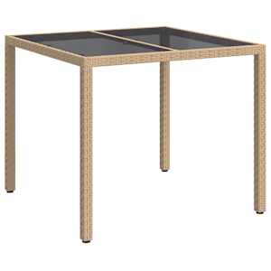 vidaXL Aialaud Beež 90 x 90 x 75 cm pol&uuml;rotang