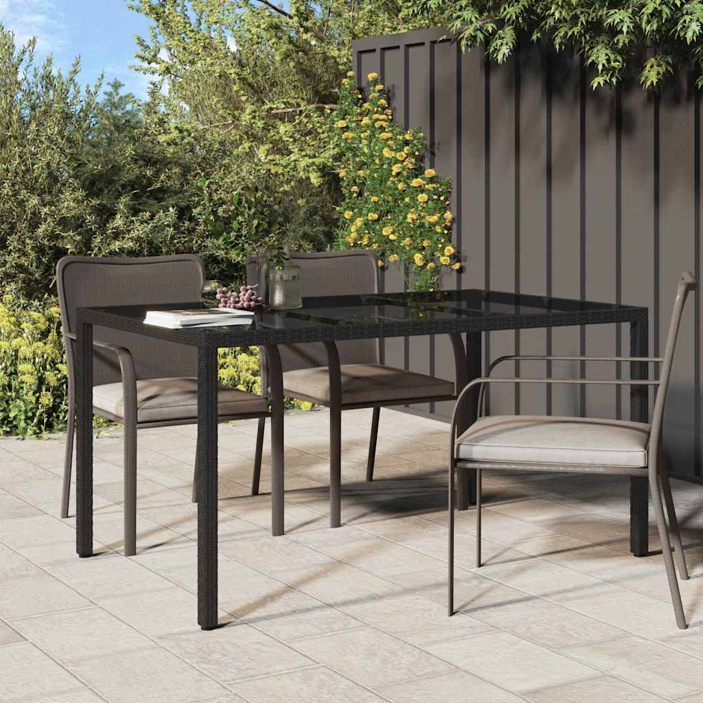 Záhradný jedálenský stôl Black 150x90x75 cm Polyratan 362540
