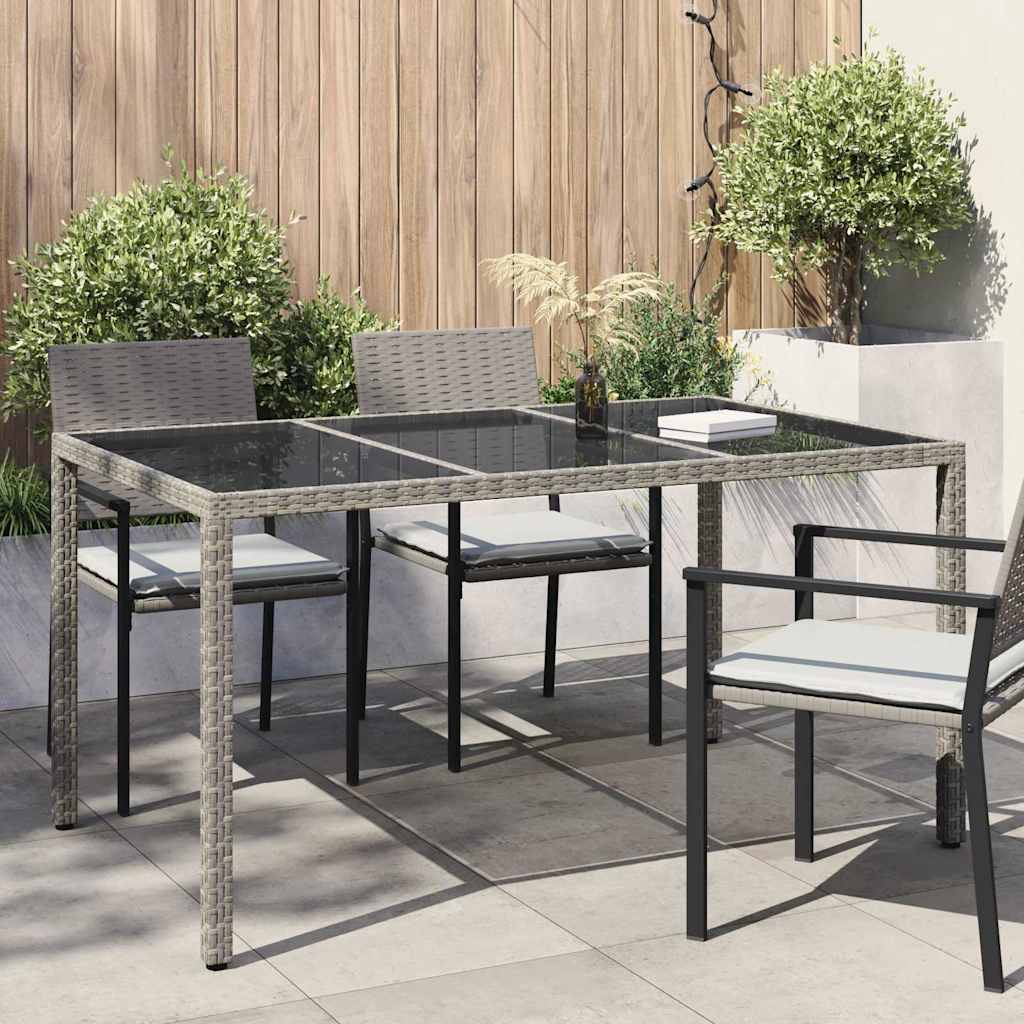 vidaXL Tr&auml;dg&aring;rdsbord Gr&aring; 150 x 90 x 75 cm konstrotting