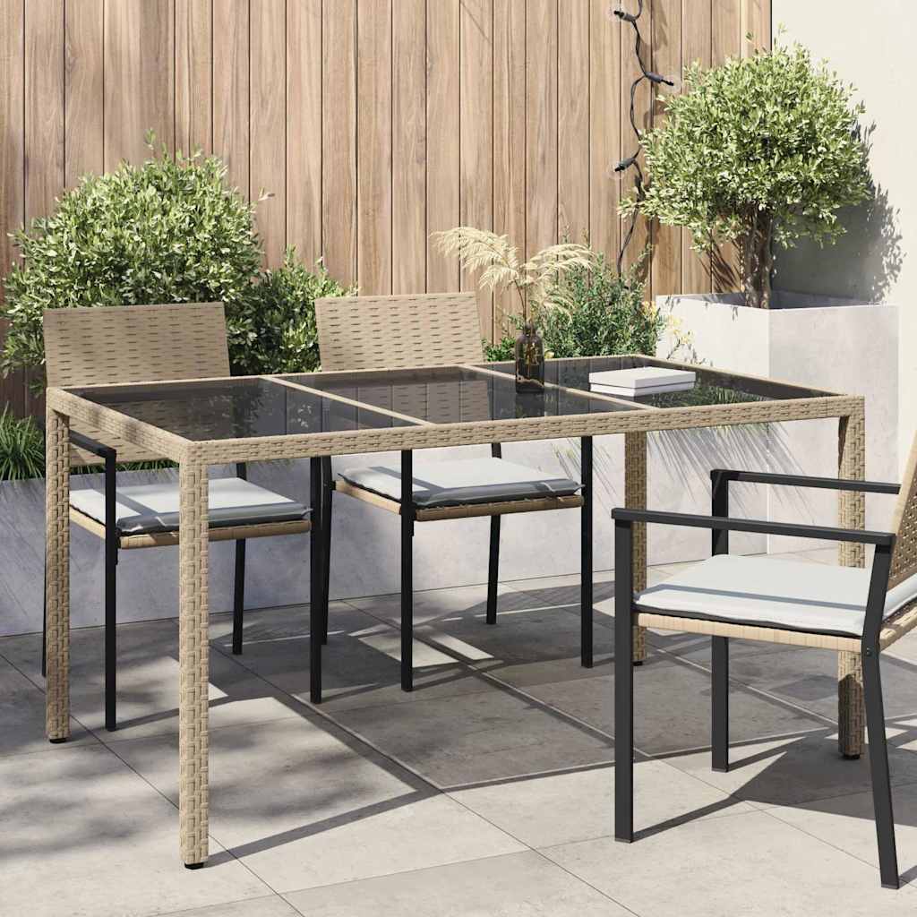 vidaXL Tr&auml;dg&aring;rdsbord Beige 150 x 90 x 75 cm konstrotting
