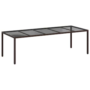 Zahradní stůl Hnědá 250 x 100 x 75 cm polyratan - obrázek 2