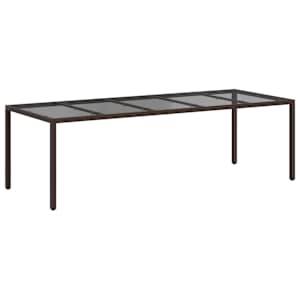 Zahradní stůl Hnědá 250 x 100 x 75 cm polyratan - obrázek 5